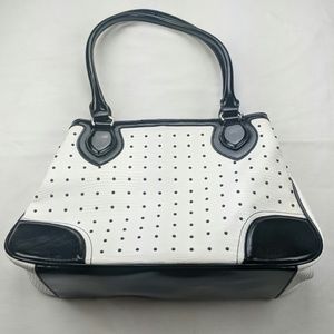 Black/White Handbag Patent  leather NWOT